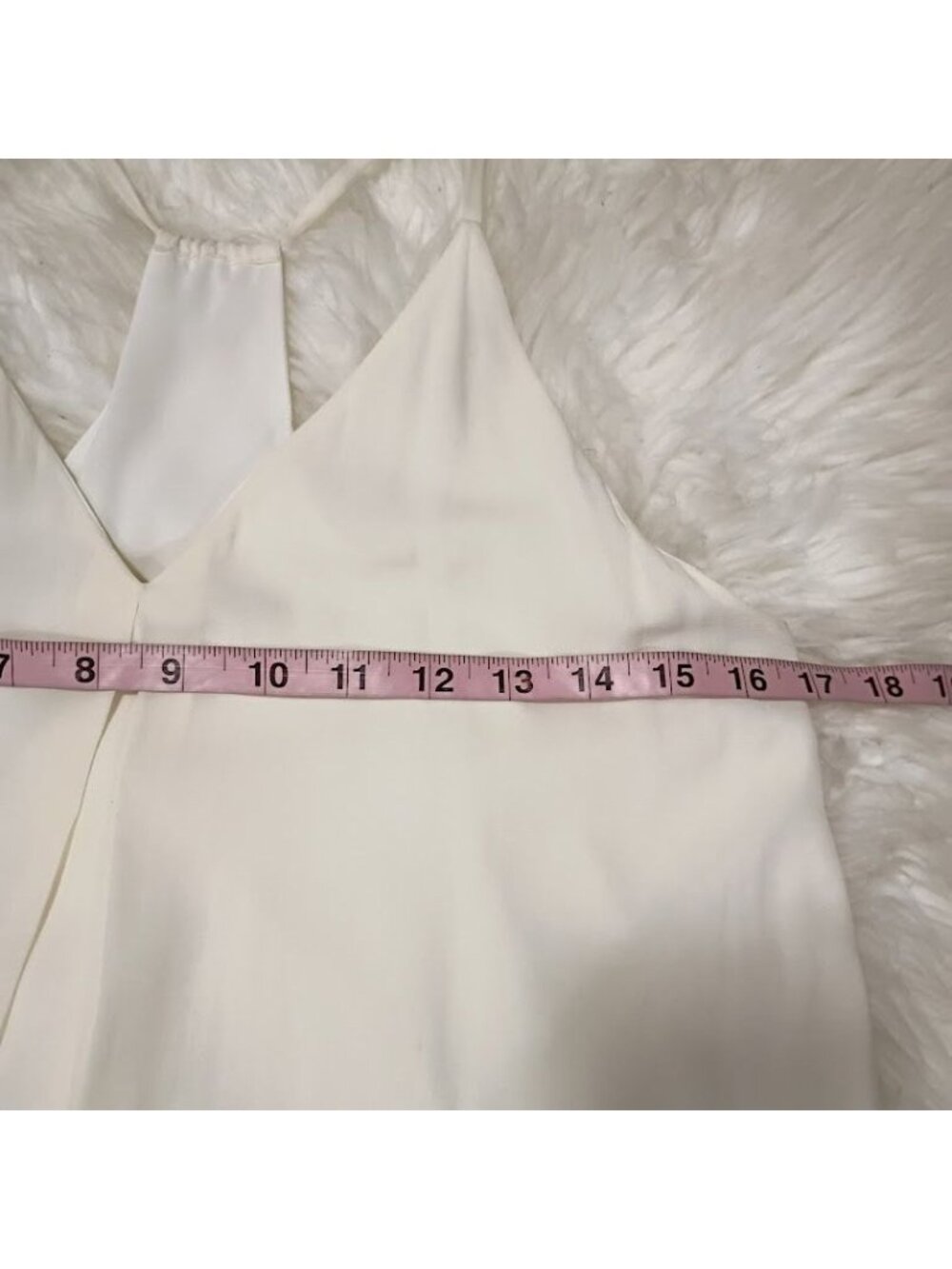 Alice + Olivia White Strappy V-Neck Camisole Top XS Polyester Blend - Picture 3 of 13